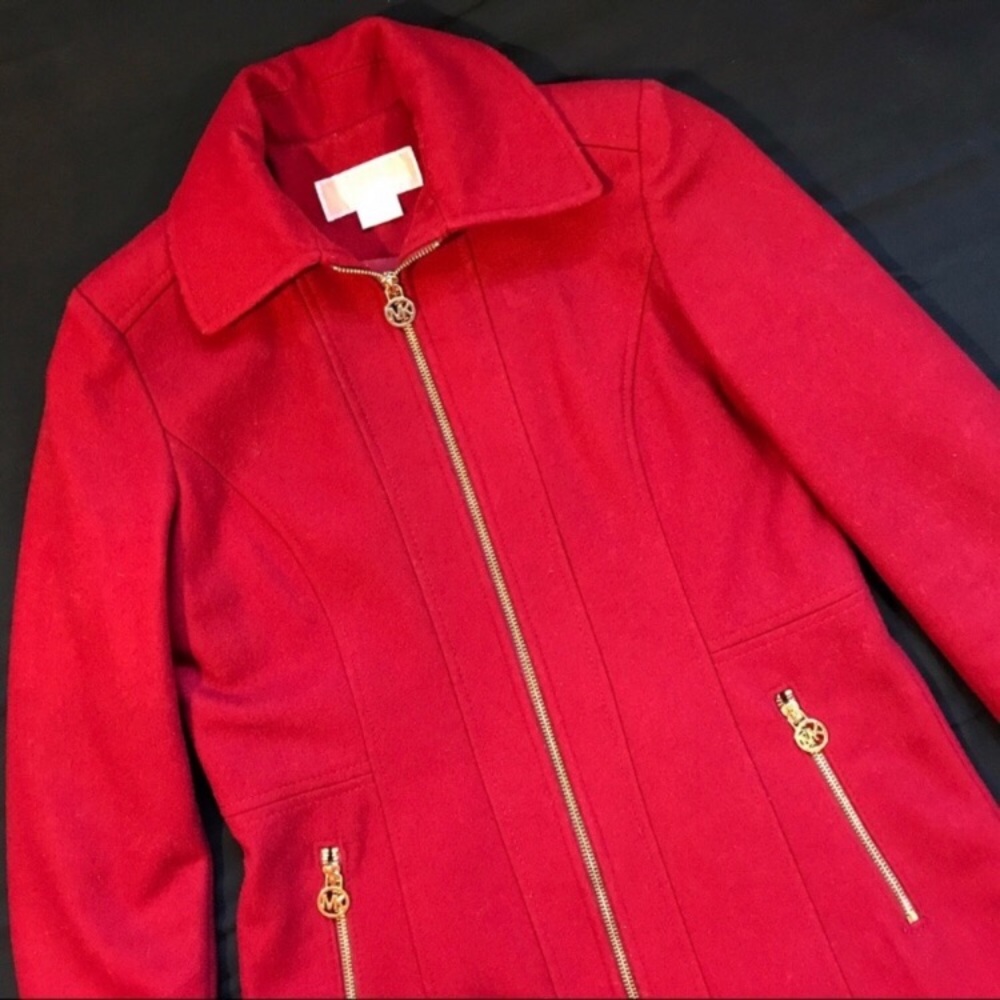 Red Michael Kors Women’s Trench Coat - Size 2P EUC